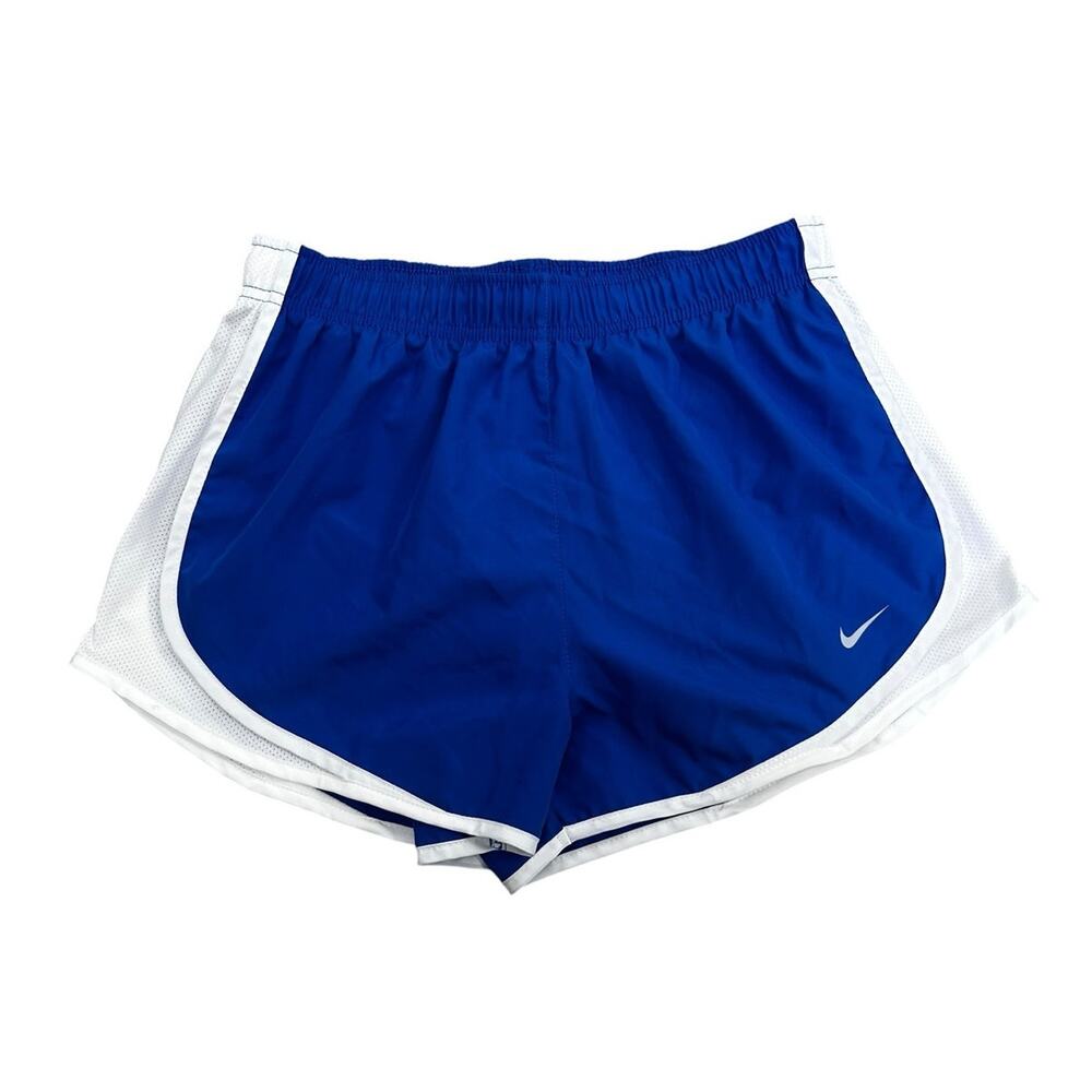 Nike Dri-Fit Blue White Tempo Pull On Running Shorts Womens Medium
